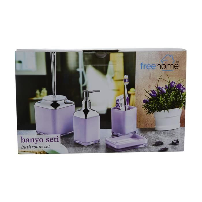 ENSEMBLE DE SALLE DE BAIN CARRE DOUBLE COUCHE CHAMPAGNE