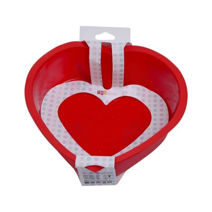 Moule à cake forme cœur 23cm MYS SILICONE- Couleur Aléatoire