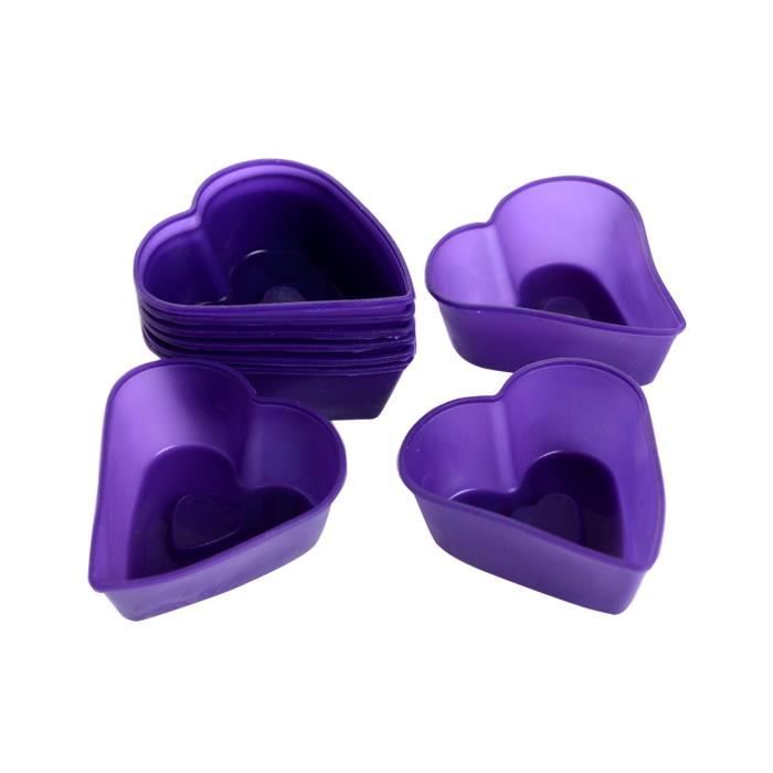 Muffin en forme de cœur silicone 9 pièces   MYS SILICONE