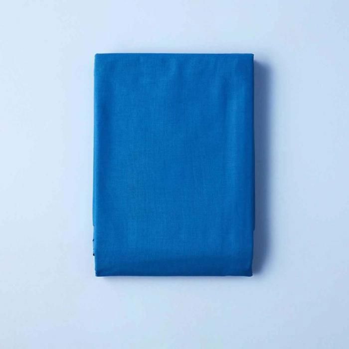 Drap plat (160x240) - Single - Bleu