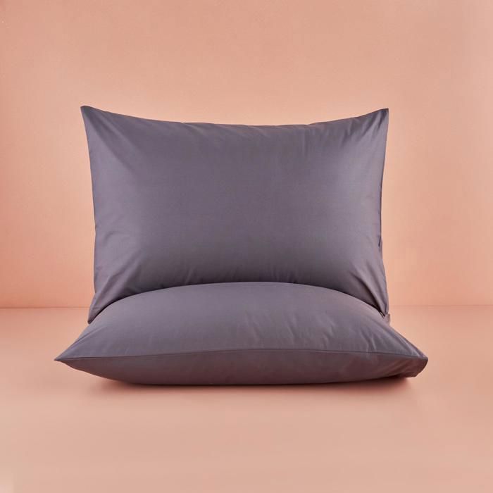 Taie d'oreiller Standard, lot de 2 pcs (50x70cm) - Gris