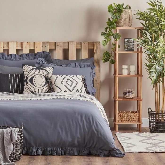 Housse de couette - BELLA MAISON - 240x220 - 100% coton - Certifié OEKO-TEX - Gris