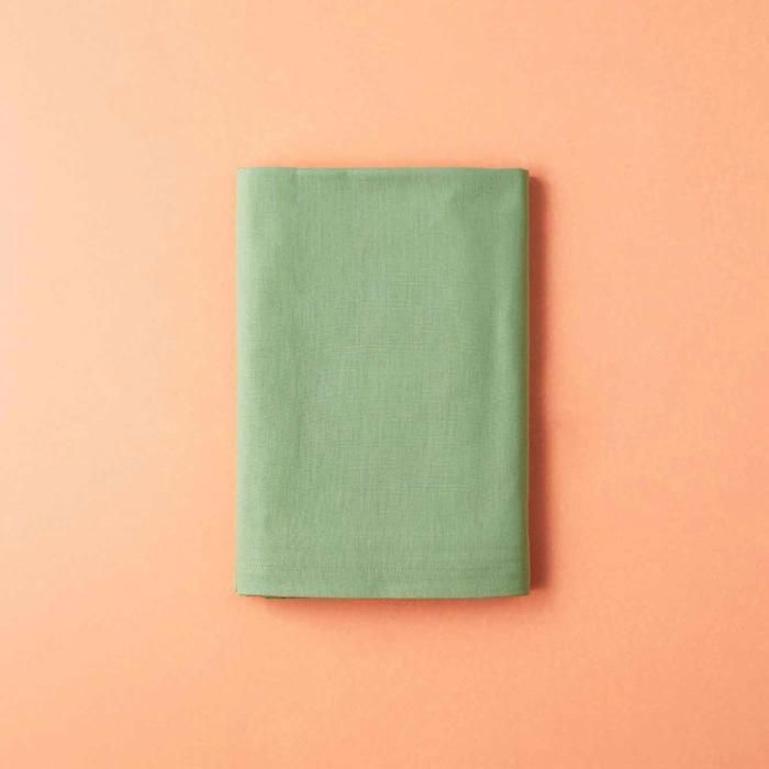 Drap-plat - BELLA MAISON - Simple - 160x240 cm - 100% satin de coton - Vert clair