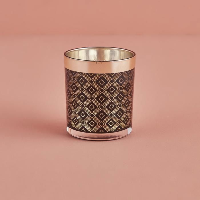 Bougeoir - BELLA MAISON - Oliver M - Noir - 10cm - Verre et Métal