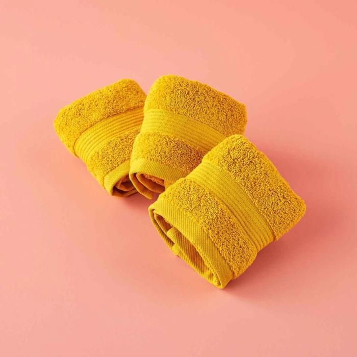 Serviettes pour les mains Premium 30x50 - 3pcs - Moutarde