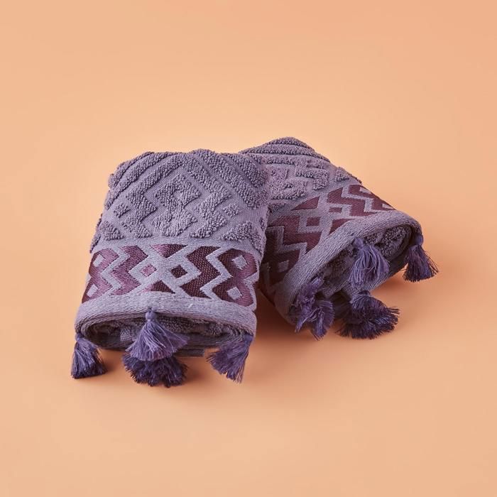 Serviette pour les mains Mosaic 30x50 - 1pcs - Violet