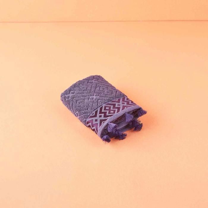 Serviette pour les mains - Bella Maison - Mosaic - 50x90cm - Violet - 100% Coton
