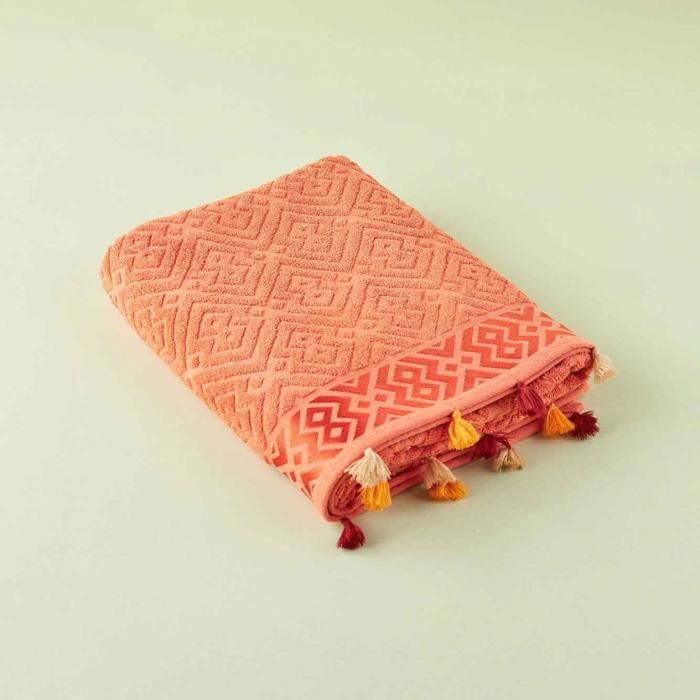 Serviette de bain - Mosaic - Saumon
