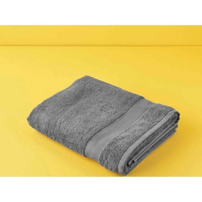 Serviette de bain - Bella Maison - Anthracite - 100% coton - 90x150 cm - Lavable