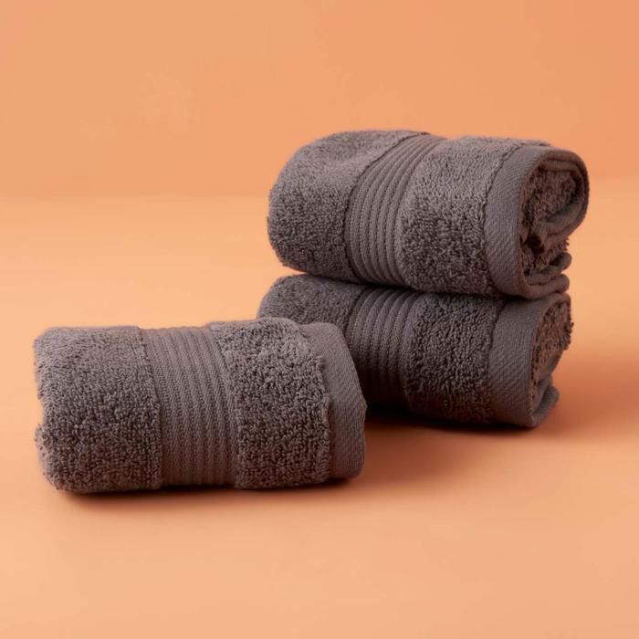 Serviettes pour les mains Premium 30x50 - 3pcs - Anthracite