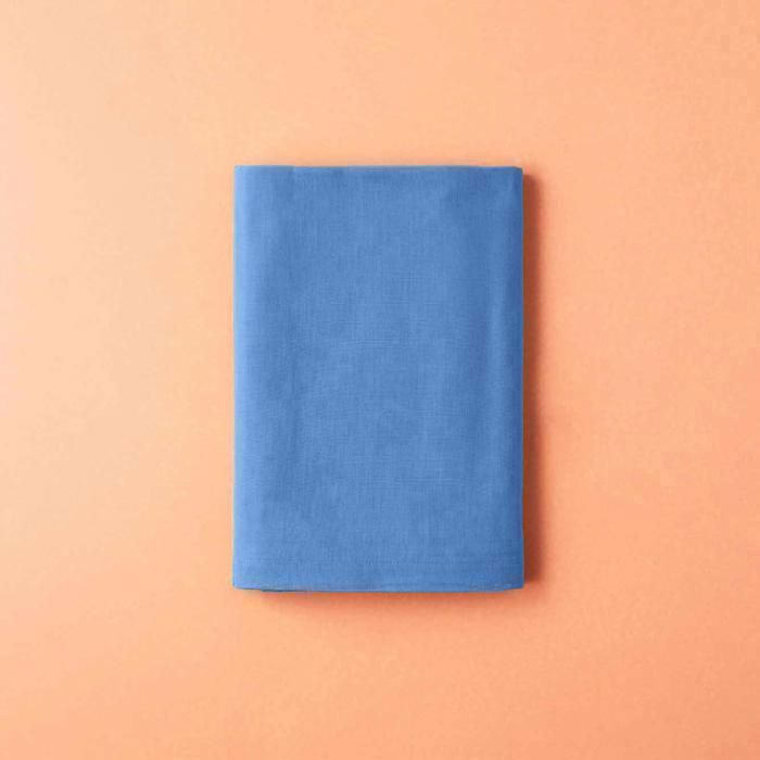 Drap-plat basique - Double - 240x260 - Bleu Jean