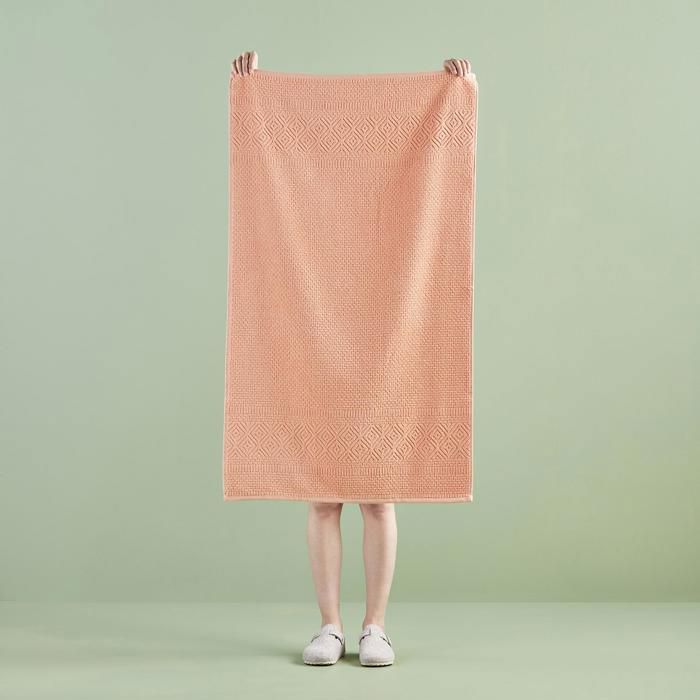 Serviette de bain 70x120 - Saumon - Helena