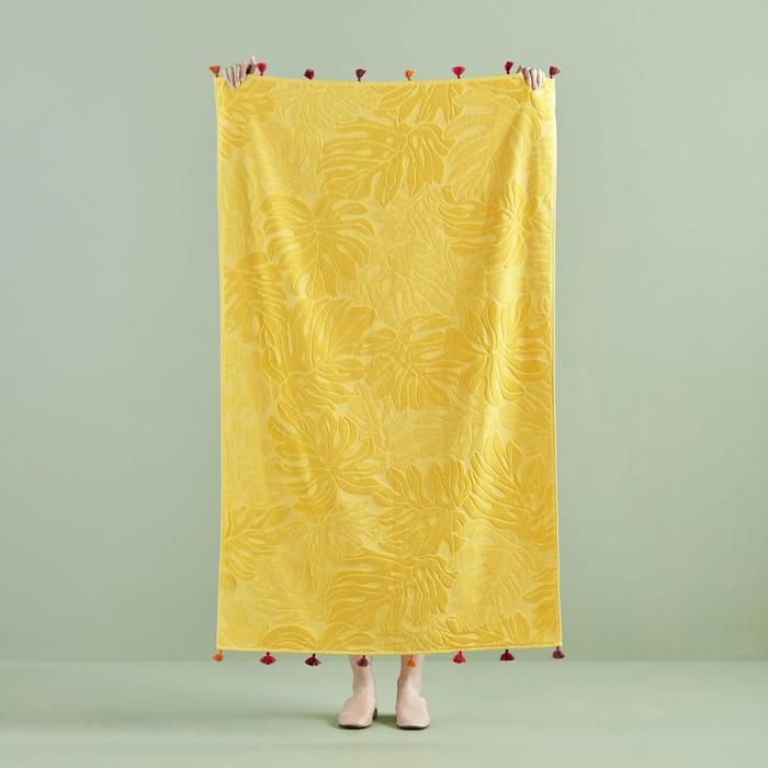 Serviette de plage 90x150 - Jaune - Majaroca