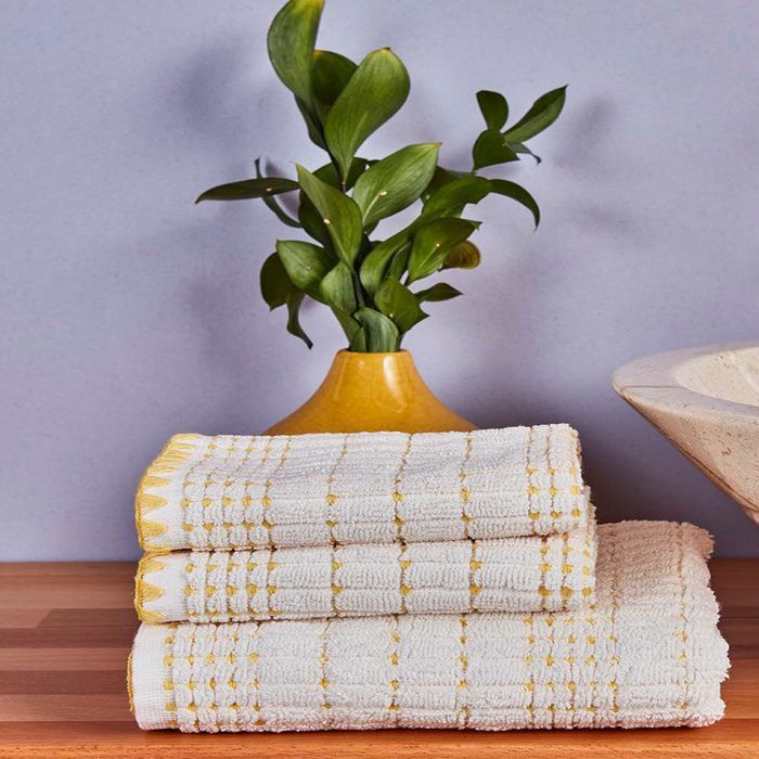 Serviette de bain, set de 2pcs - Savona - Jaune