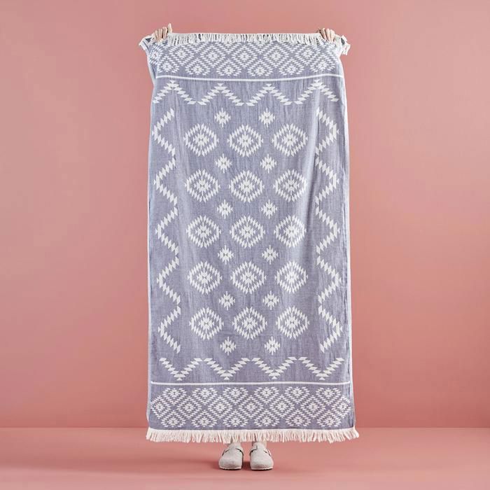 Serviette de bain -Ebro Peshtemal - Bleu foncé