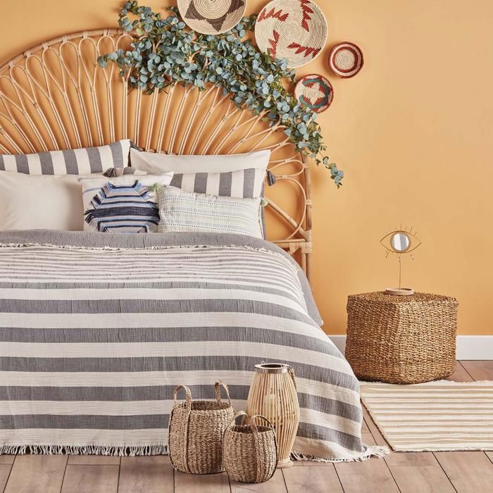 Parure de lit 230x240 - Gris - Sofia