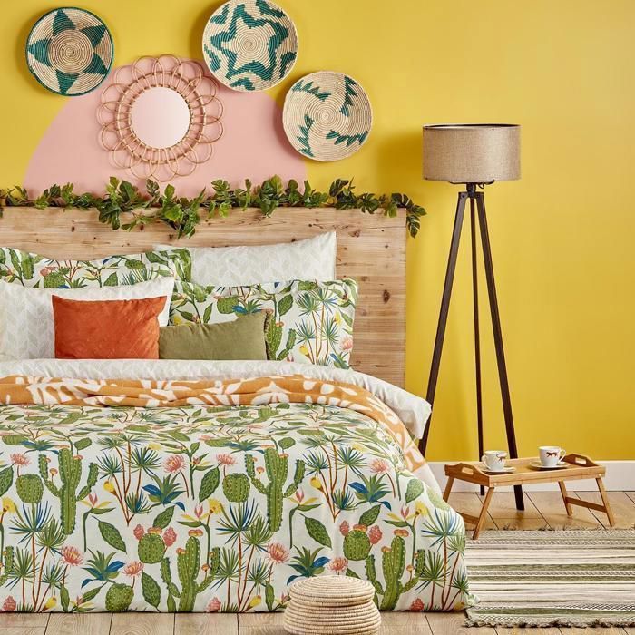 Housse de couette King Size - BELLA MAISON - 240x220 cm - 100% coton - Certifié OEKO-TEX - Vert