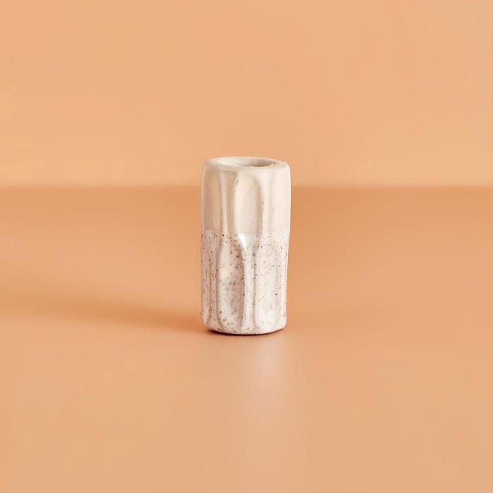 Bougeoir - BELLA MAISON - Crème - Verre - Céramique - Décoratif