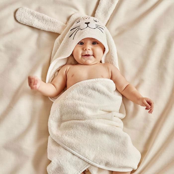 Cape de bain bébé - Lapin