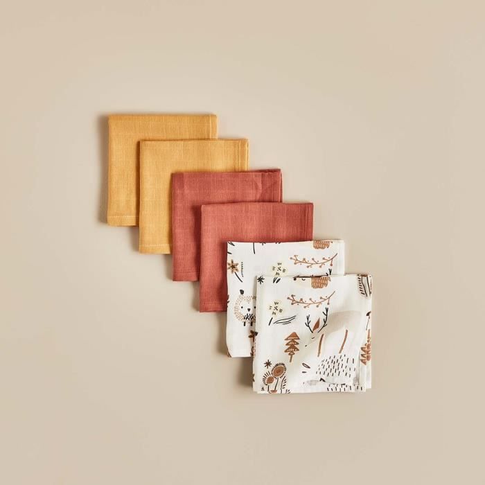 Essuie-bouche pour bebe (30x30cm) - Bennet - Multicolor