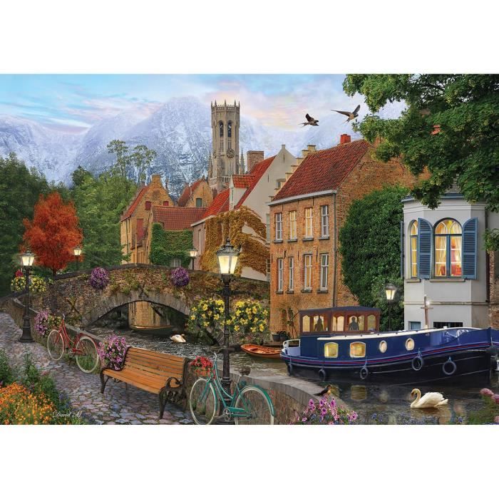 Puzzle 2000 pièces : La vie du canal Coloris Unique