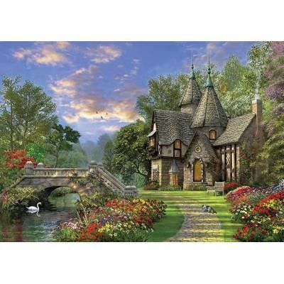 Puzzle paysage et nature Dominic Davison - Le Vieux Cottage au bord de l'Eau - 1000 pièces