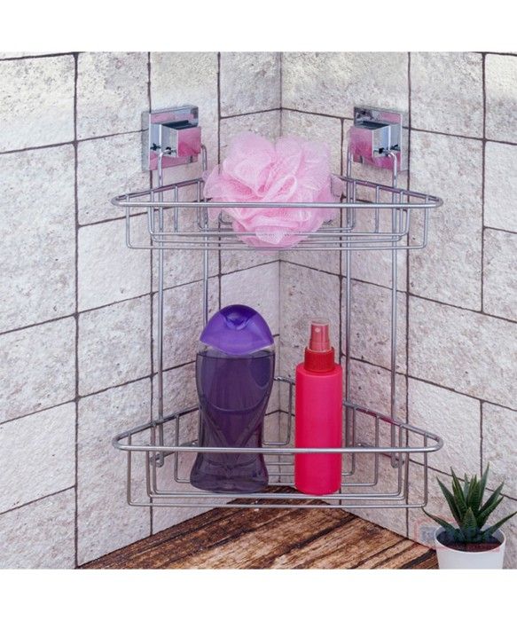 Meuble de coin salle de bain à 2niveaux,avec autocollant
