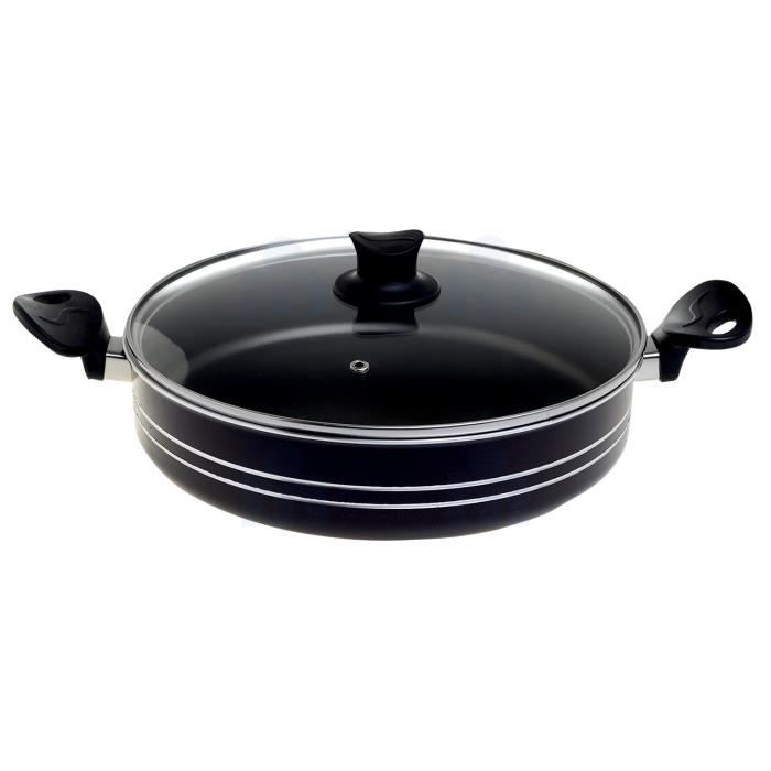 Sauteuse avec couvercle 2 anses téflon 30cm   TOP HOME