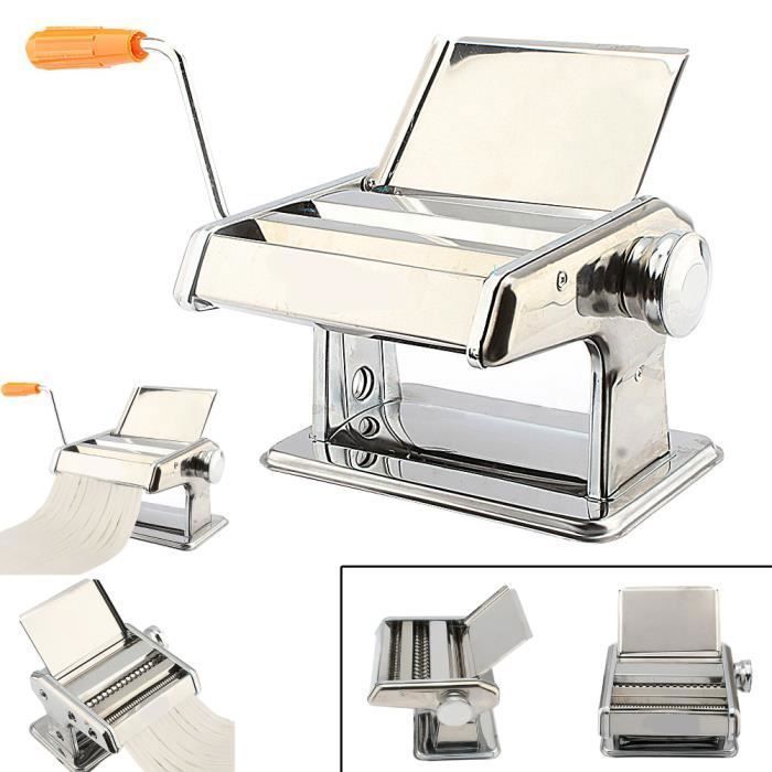 Machine à pâte - Machine à Pâtes Manuelle en Inox pour Faire Ravioli, Pâtes à Lasagne, Spaghettis -ZOO