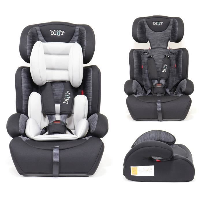 Blij`r Ivo grey/black Siège auto groupe I-III 9-36kg avec protection contre les chocs latéraux