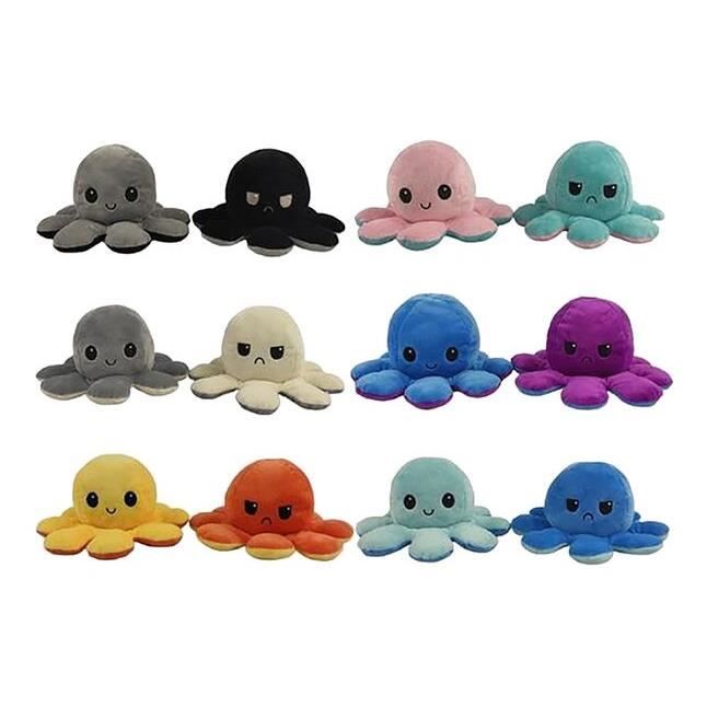 Octopus peluche reversible Couleurs Aléatoires