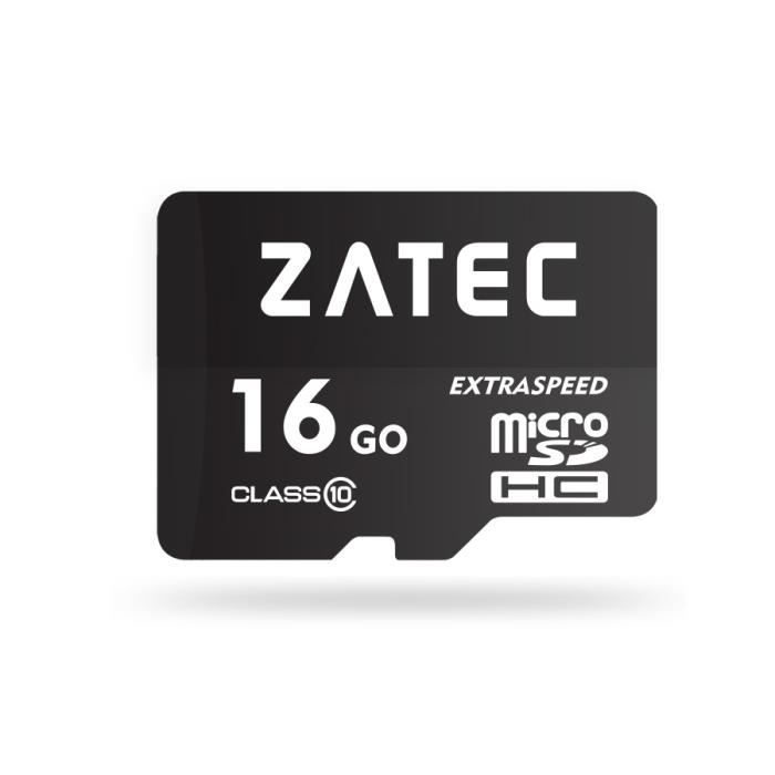 CARTE MÉMOIRE 16GO  CLASS 10 ZATEC