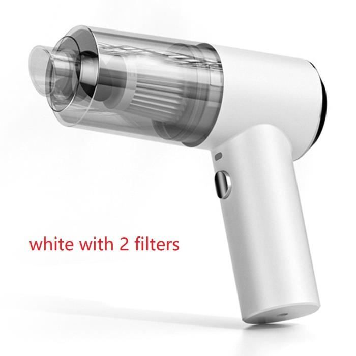 Nettoyage - Peinture,Puissant aspirateur Cyclone sans fil pour voiture et maison,Rechargeable,6000PA - Type white with 2 Filter