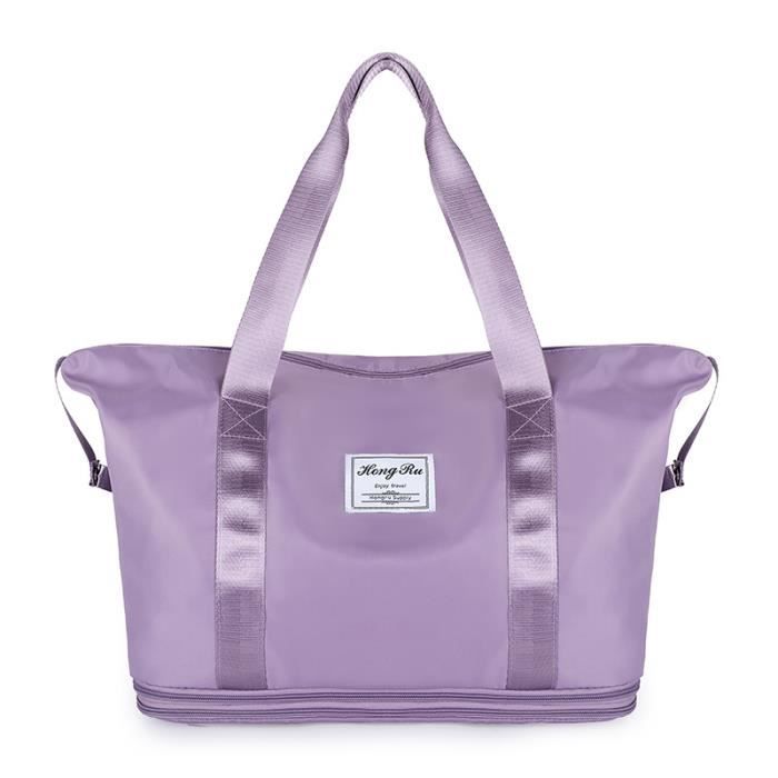 Violet clair - Sac de sport étanche pour femme, Fitness, Yoga, Double stockage, Grande capacité, Sac à main,