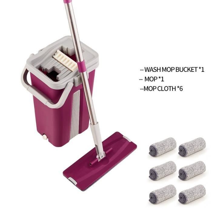Serpillère,Serpillière automatique épaissie pour avion, Super Fiber, nettoyage humide et sec, double - Type mop x 6pcs Mop cloth