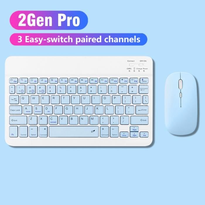 Clavier,Clavier et souris sans fil Bluetooth,pour iPad Pro 2020 11 12.9 10.5,iPad 8e 7e Air 4 3 2- Keyboard Set[A]