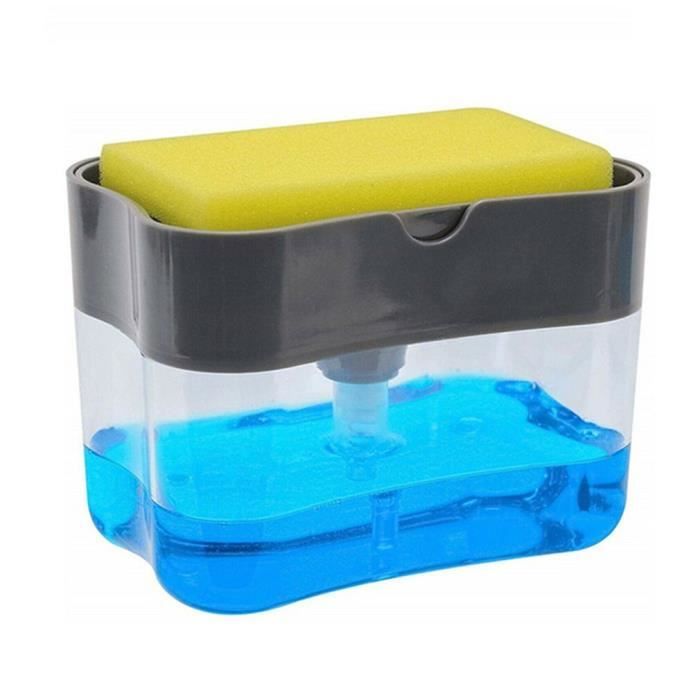 Accessoires salle de bai,Savon Pompe savon distributeur Push Out liquide distributeur cuisine vaisselle brosse tampon - Type black