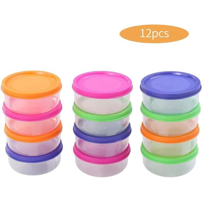 Boîte de rangement,Petite boîte de congélateur légère ronde en plastique pour micro ondes, boîte chauffante pour réfrigérateur,