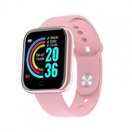 Rose - Bracelet connecté D20S Y68, montre intelligente, moniteur de fréquence cardiaque, pression artérielle,