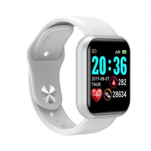 Argent blanc - Bracelet connecté D20S Y68, montre intelligente, moniteur de fréquence cardiaque, pression art