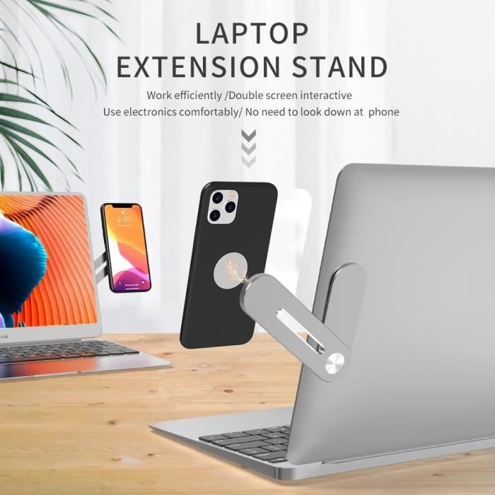 Support tablette,Besegad Support d'écran pour téléphone, montage latéral, ordinateur portable, double moniteur et Clip réglable