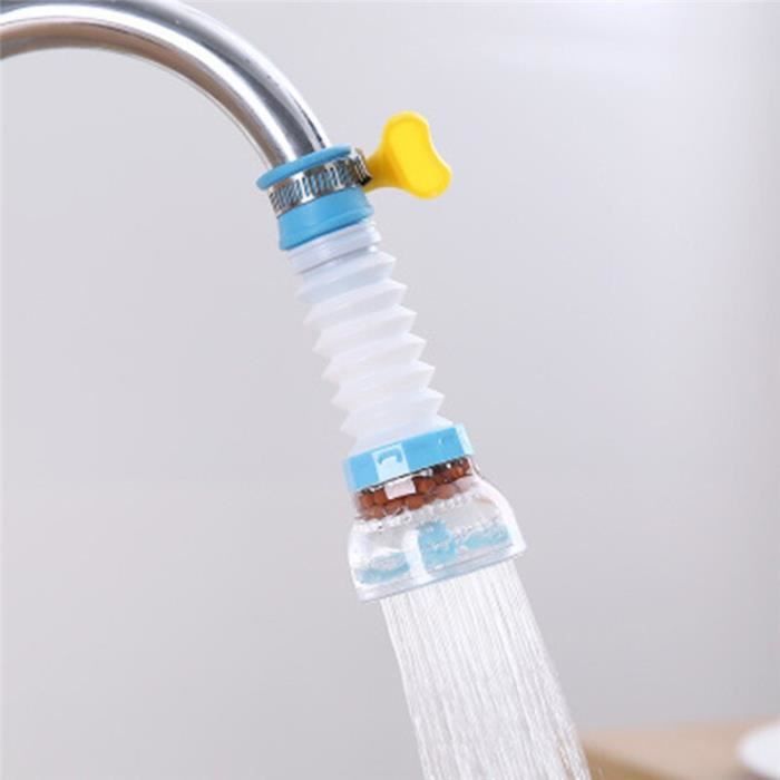 Accessoires robinet de cuisine,Filtre à eau outils économiseur robinet télescopique cuisine salle de bain accessoires - Type blue