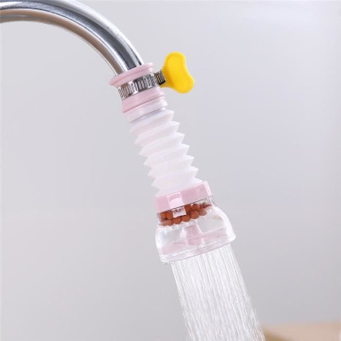 Accessoires robinet de cuisine,Économiseur d'eau peut télescopique outils de filtre d'eau de robinet accessoires de - Type pink #A2