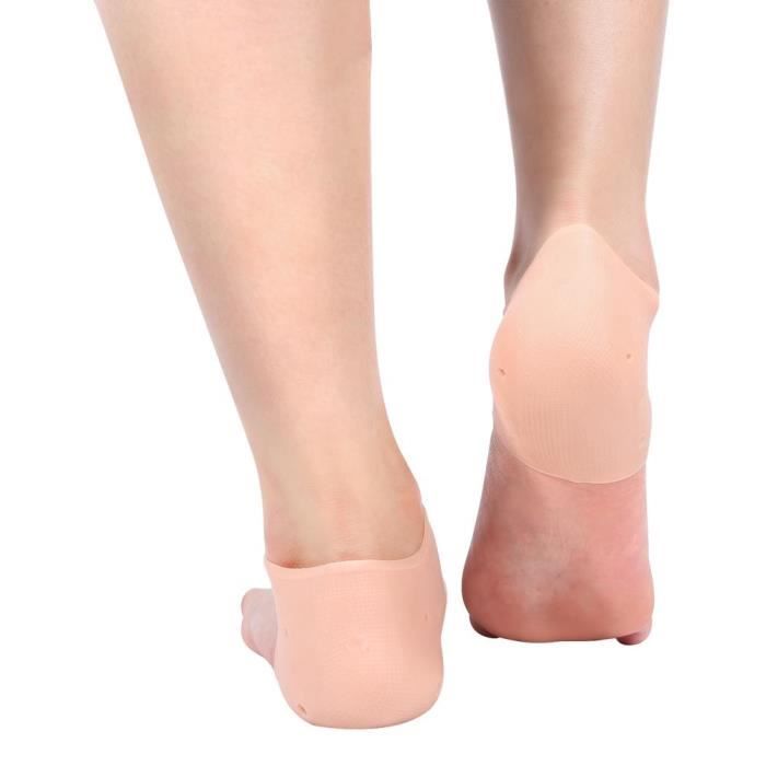 Atyhao chaussettes en gel pour le soin des pieds 2 pièces Silicone Gel hydratant talon douleur chaussettes de protection manches de