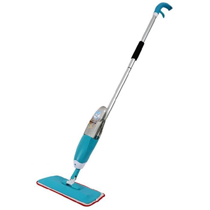 Couleur bleue Serpillière multifonction à panneau plat mains libres, serpillière à Spray pour parquet, outil