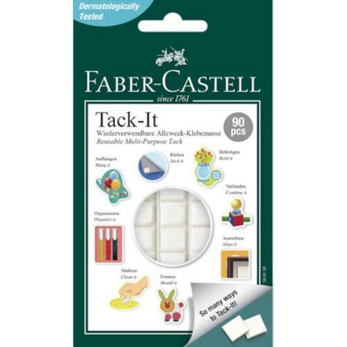 Faber Castell tampons adhésifs Tack-It blanc 90 pcs