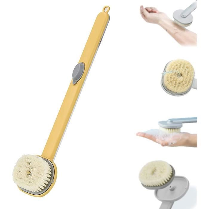 Brosse De Bain Liquide À Long Manche, Brosse Pour Le Corps, Brosse Pour Le Dos, Brosse Multifonction Amovible Pour Le Dos, L[u444]