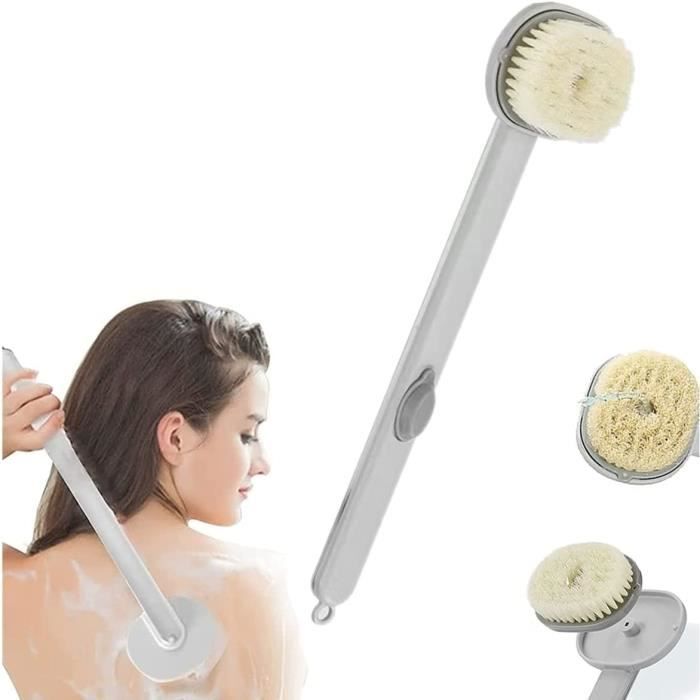 Brosse De Bain Liquide À Long Manche, Brosse De Douche Pour Le Dos Avec Réservoir Brosse Pour Le Dos De La Douche À Bulles À[u2901]