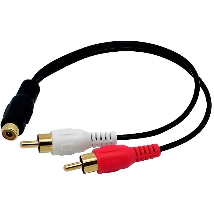Câble Adaptateur Jack Femelle 3.5mm Vers RCA INCH
