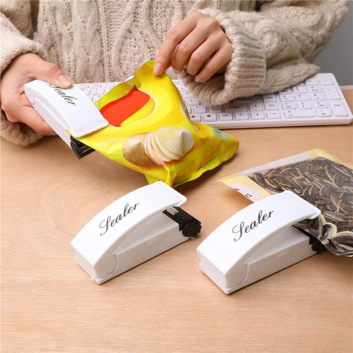 Machine mise sous vide,Mini Machine à sceller les aliments à la main, thermoscelleuse de sacs, Clips de capsuleuse [B361388607]